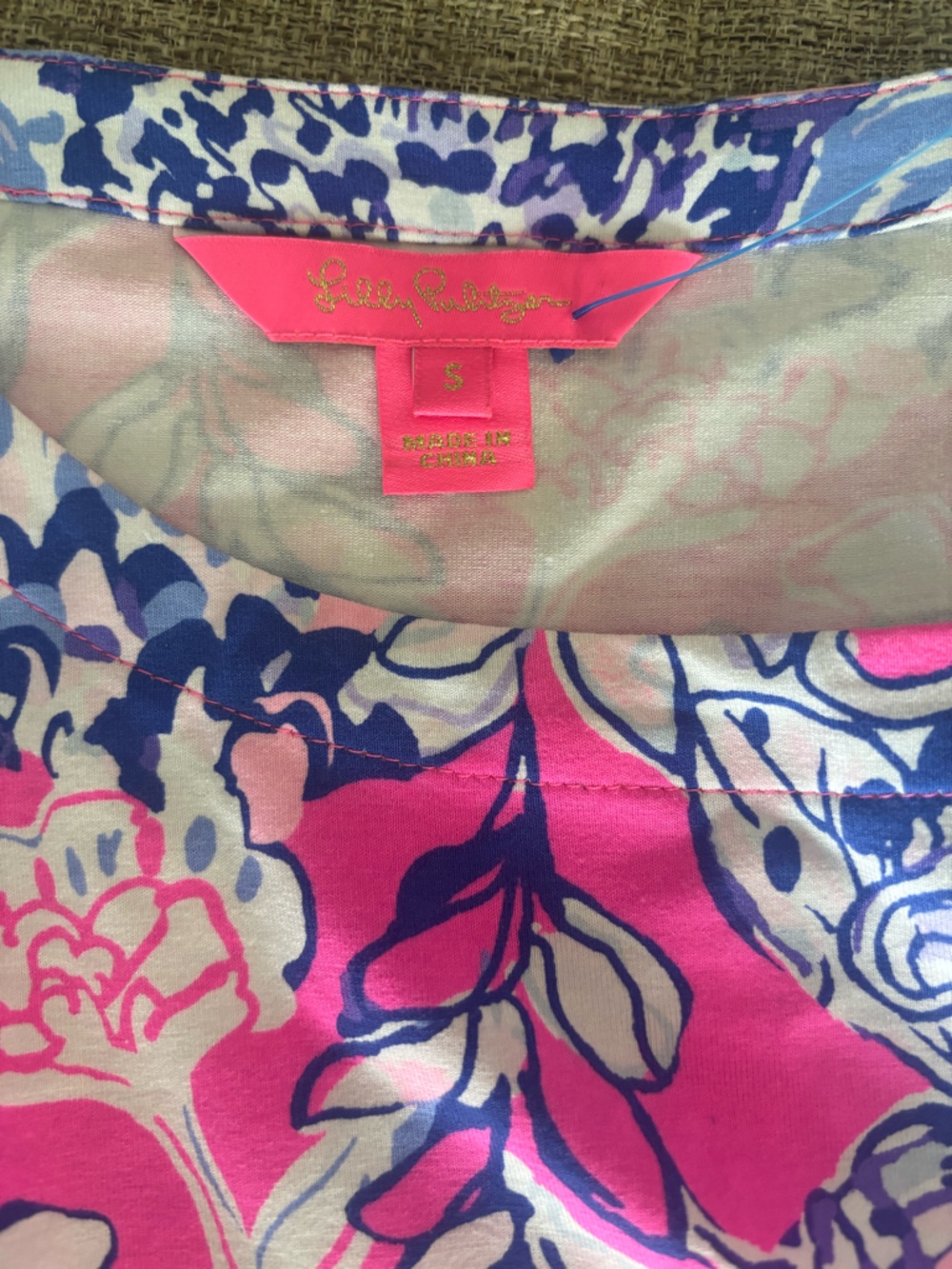 Lilly Pulitzer Lulu dress Hot Pink Floral Ruffle-Sleeve Midi Dress pink tropics - Picture 2 of 8